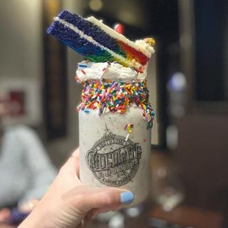 The Confetti Milkshake at Universal Orlando Resort's The Toothsome Chocolate Emporium and Savoury Feast Kitchen