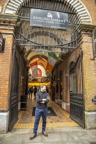 O'Leary outside the English Market 
